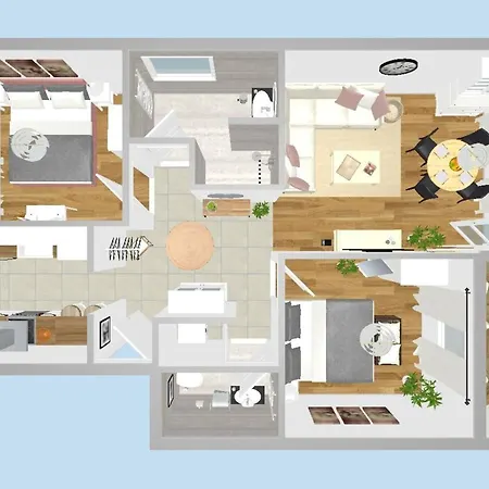 Apartment Sonnenhang Im Boho-stil Mit Balkon, 500m Zum See, 2 Schlafzimmer *